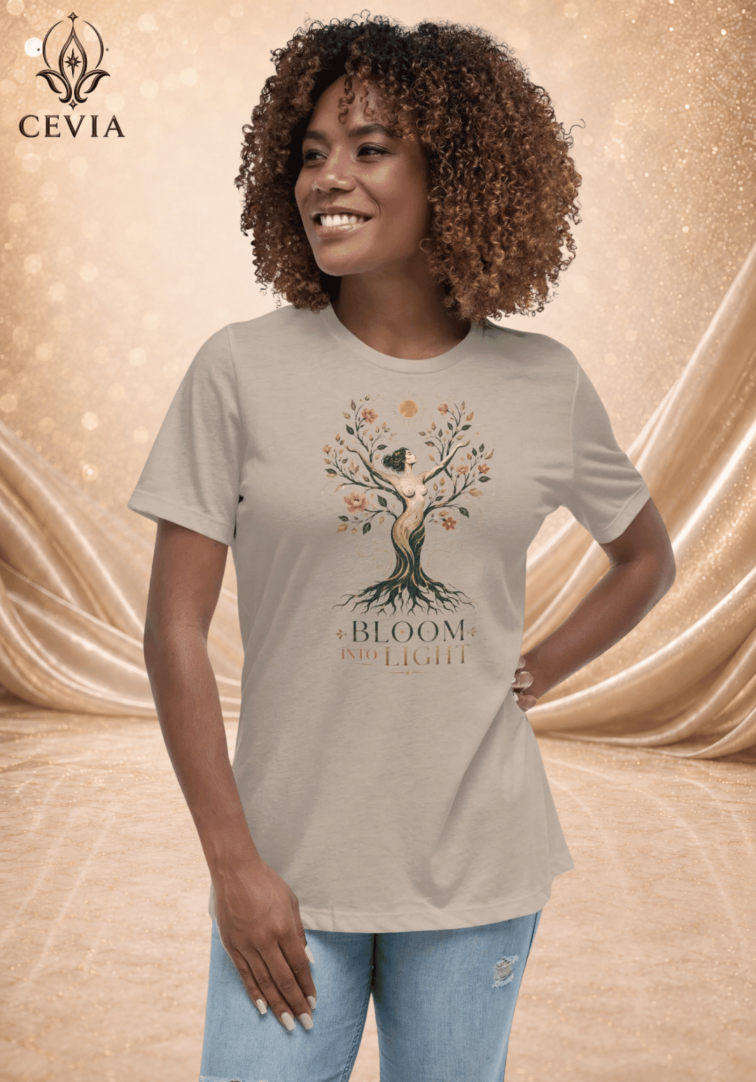 The Radiant Bloom Graphic Tee - CEVIA