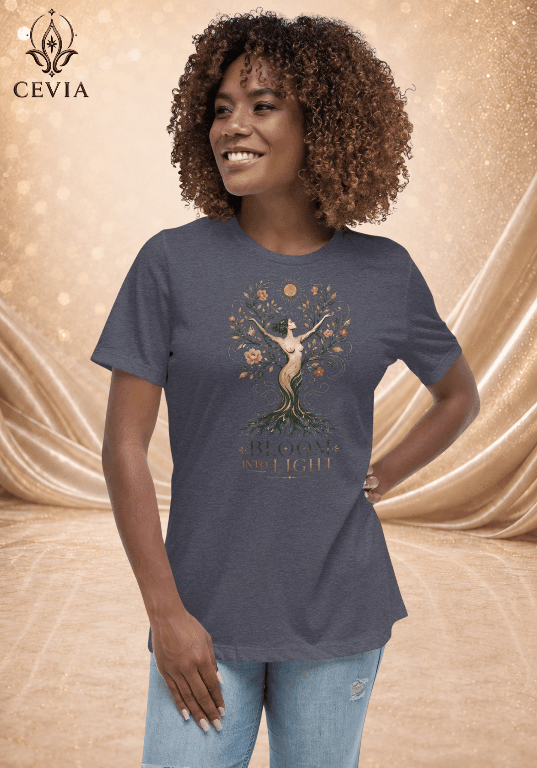 The Radiant Bloom Graphic Tee - CEVIA