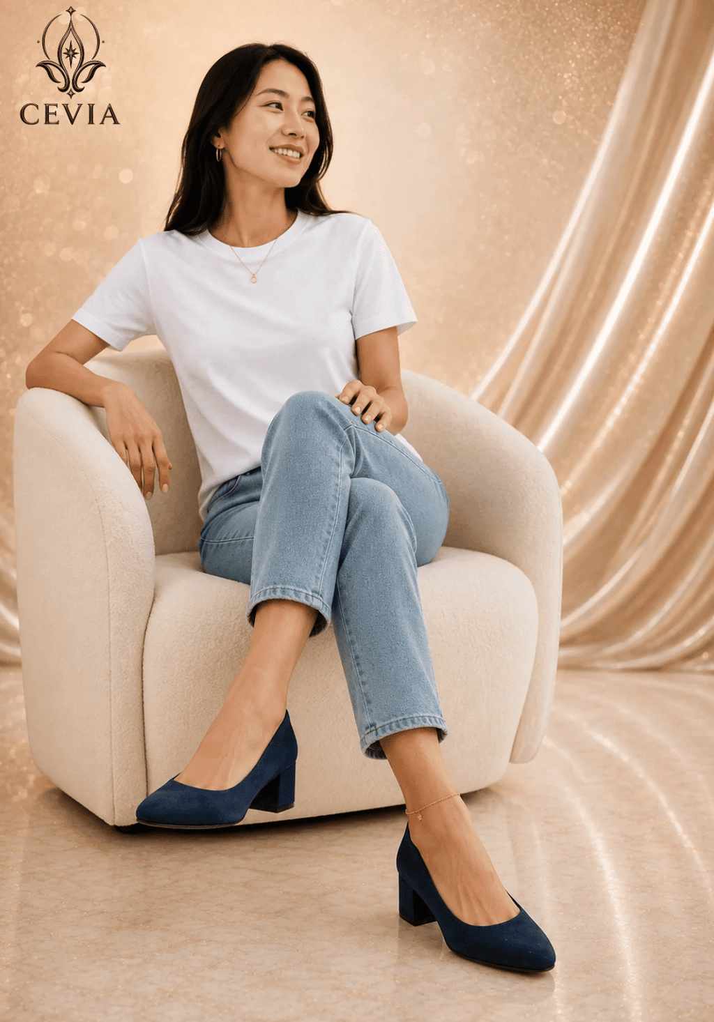 The Refined Comfort Block-Heel Pumps - CEVIA