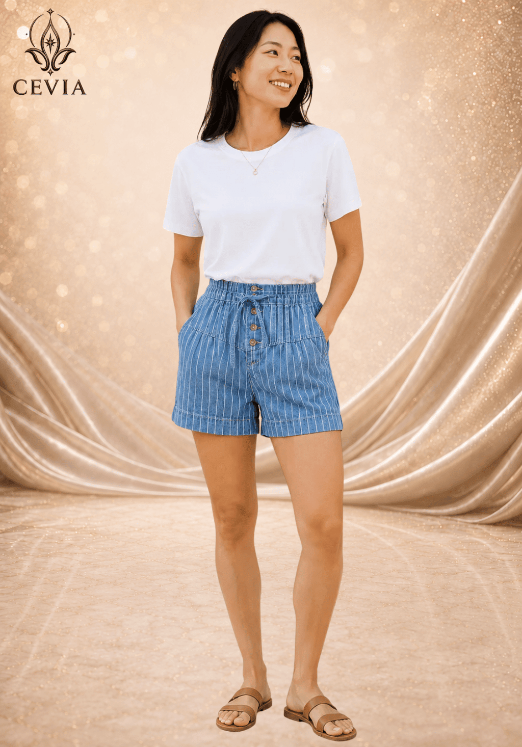 The Riviera Ease Drawstring Shorts - CEVIA