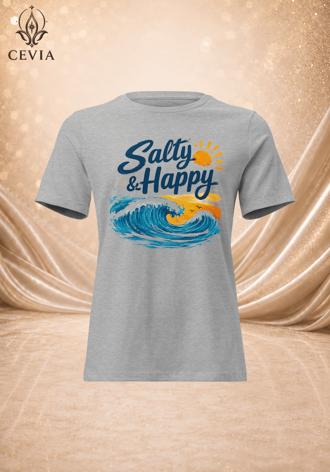 The Salty & Happy Graphic Tee - CEVIA