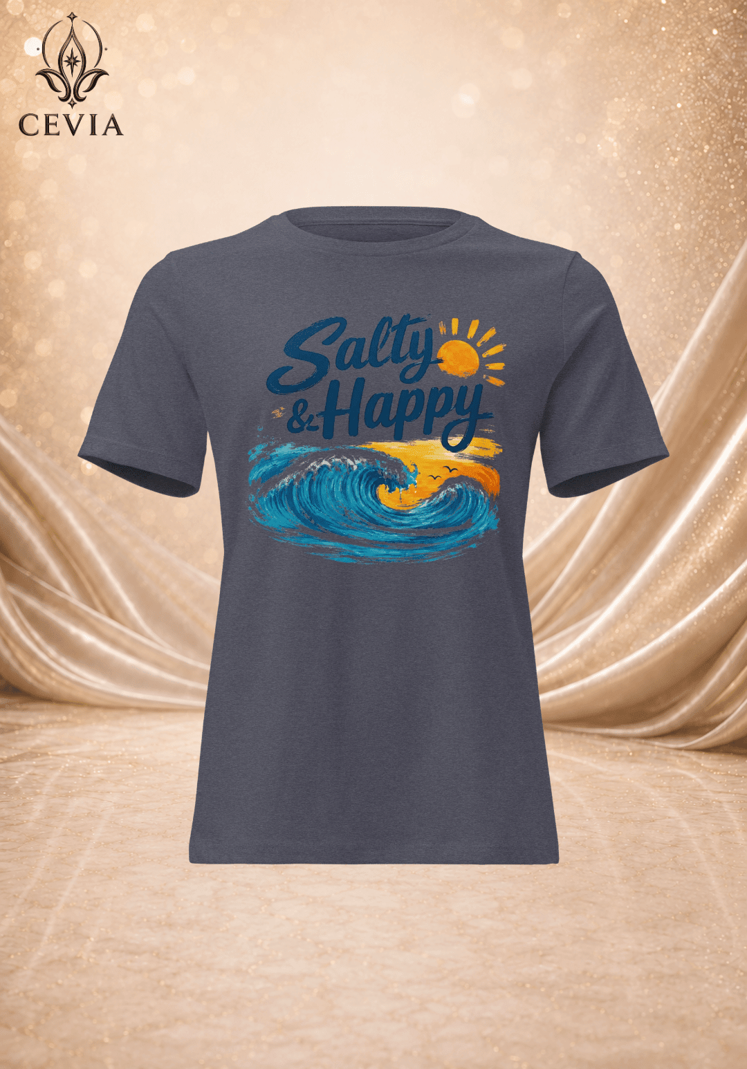 The Salty & Happy Graphic Tee - CEVIA