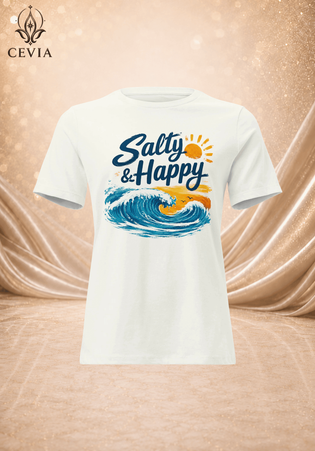 The Salty & Happy Graphic Tee - CEVIA