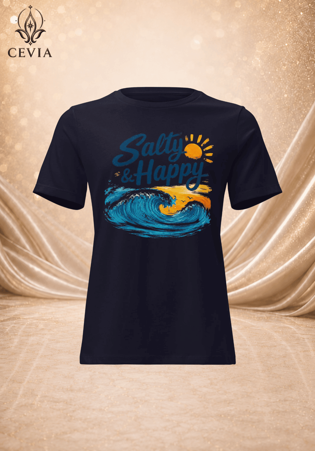 The Salty & Happy Graphic Tee - CEVIA