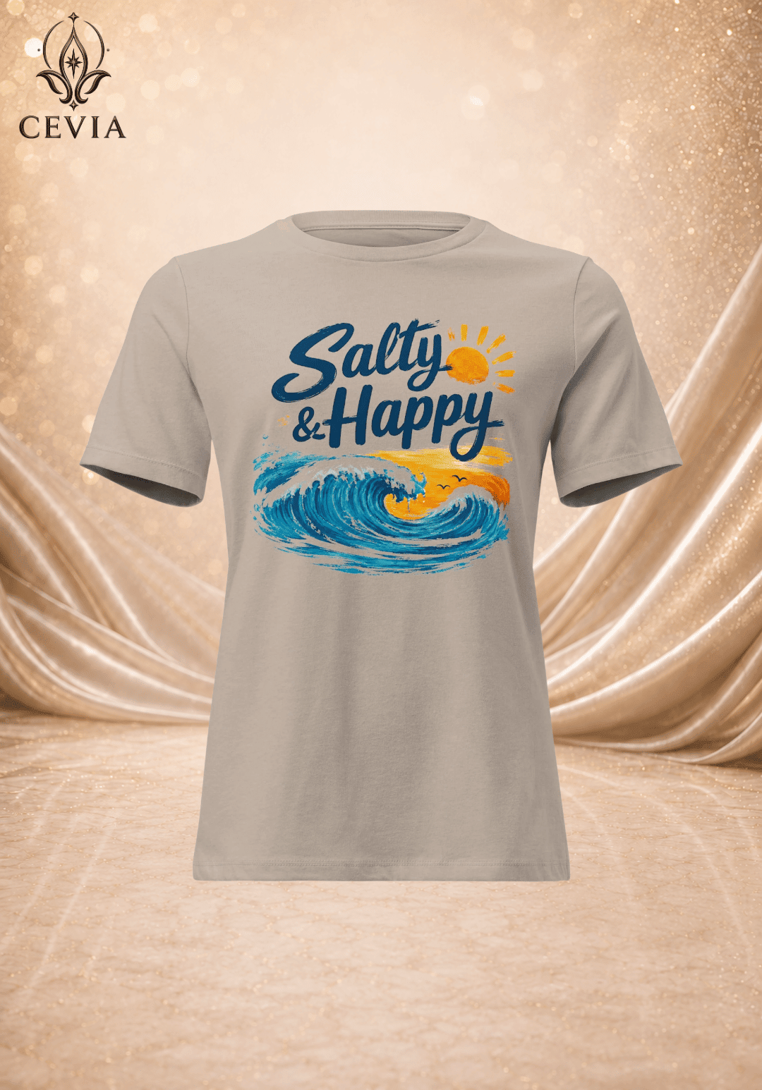 The Salty & Happy Graphic Tee - CEVIA