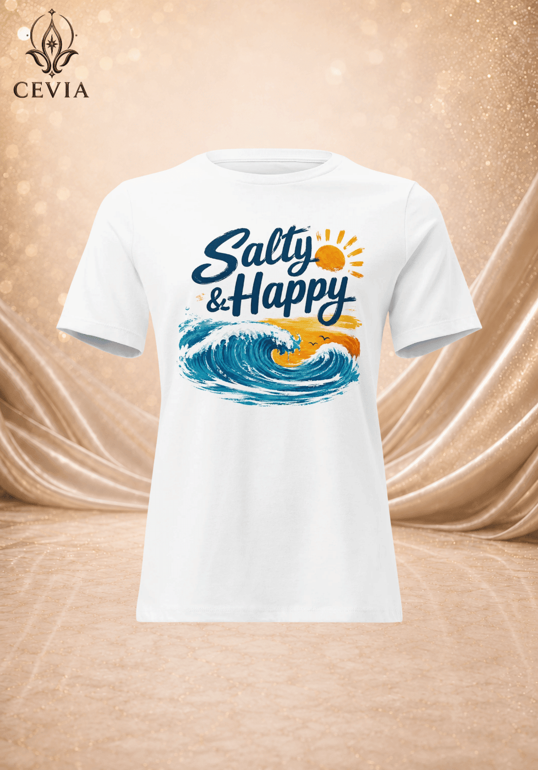 The Salty & Happy Graphic Tee - CEVIA