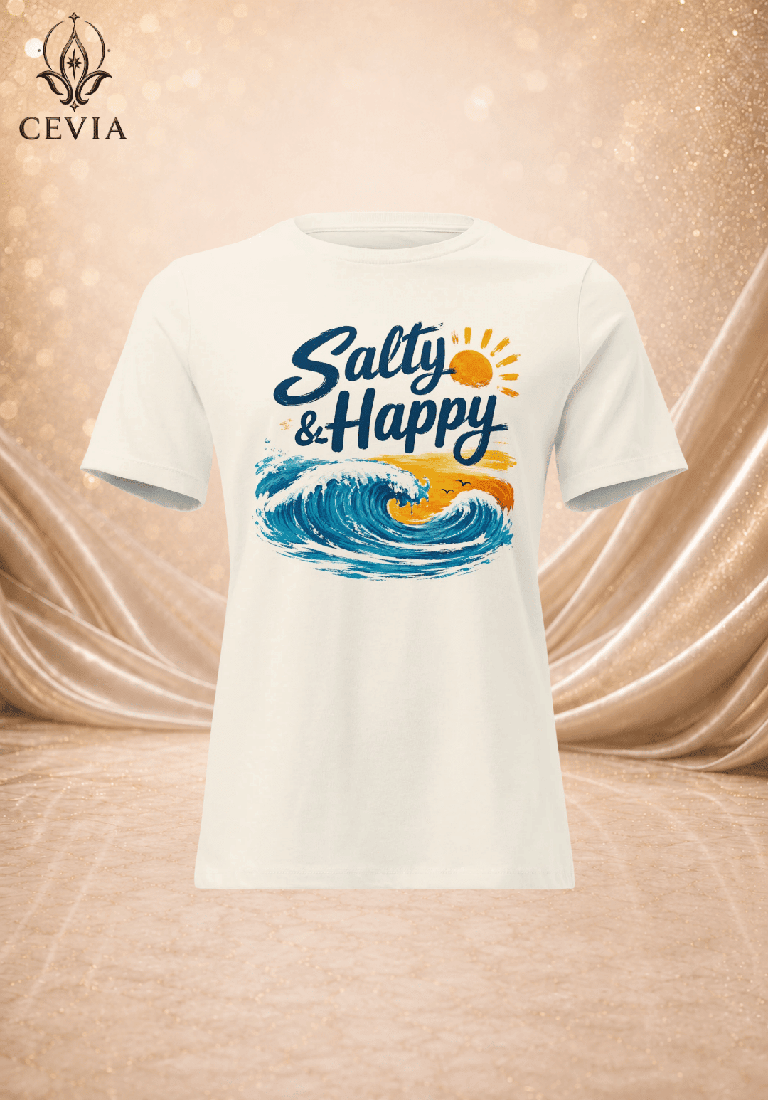 The Salty & Happy Graphic Tee - CEVIA
