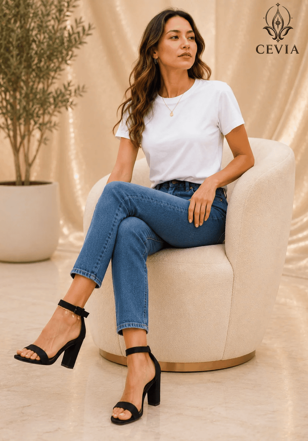The Signature Suede Block-Heel Sandals - CEVIA