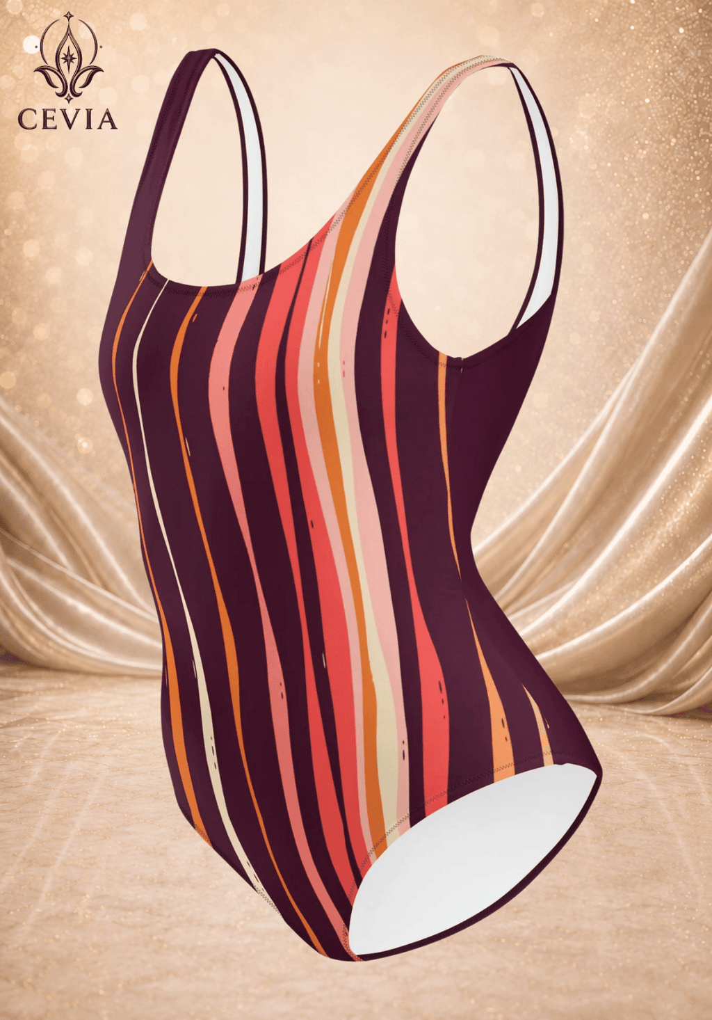 The Sunset Lines One-Piece Swimsuit - CEVIA