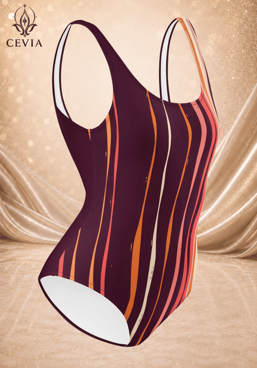 The Sunset Lines One-Piece Swimsuit - CEVIA