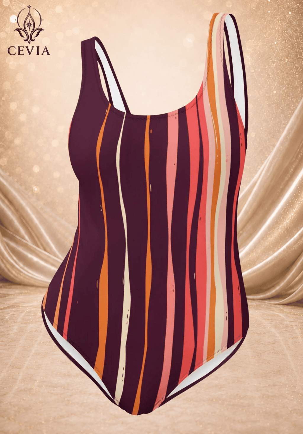 The Sunset Lines One-Piece Swimsuit - CEVIA