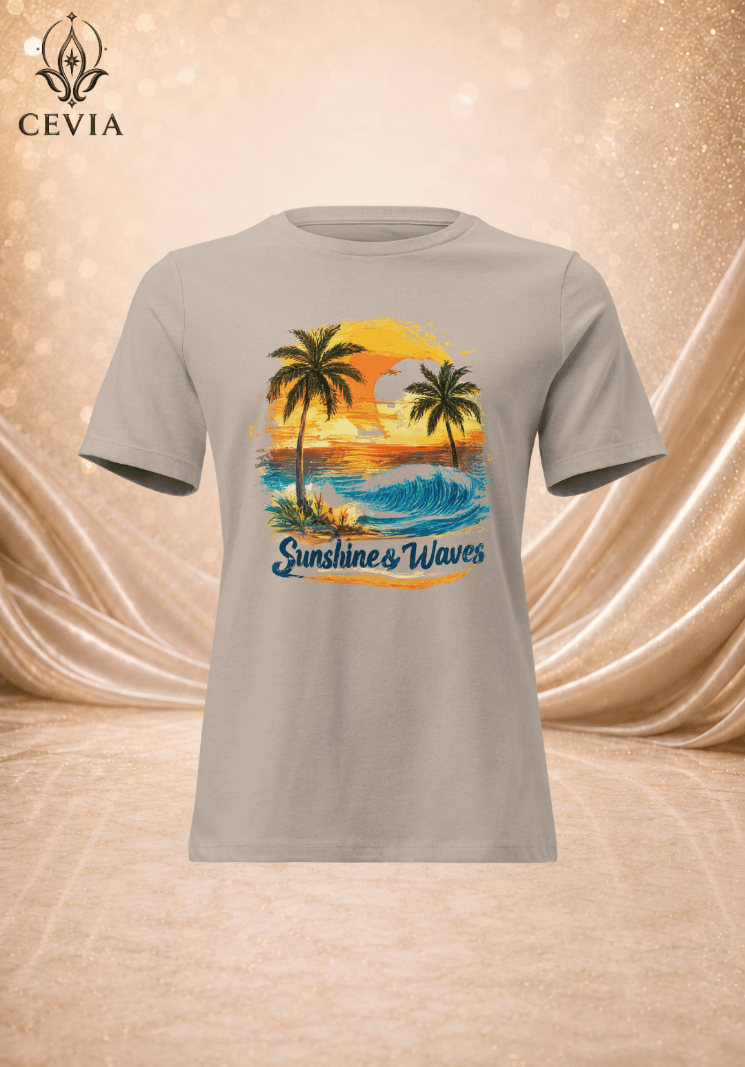 The Sunshine & Waves Graphic Tee - CEVIA