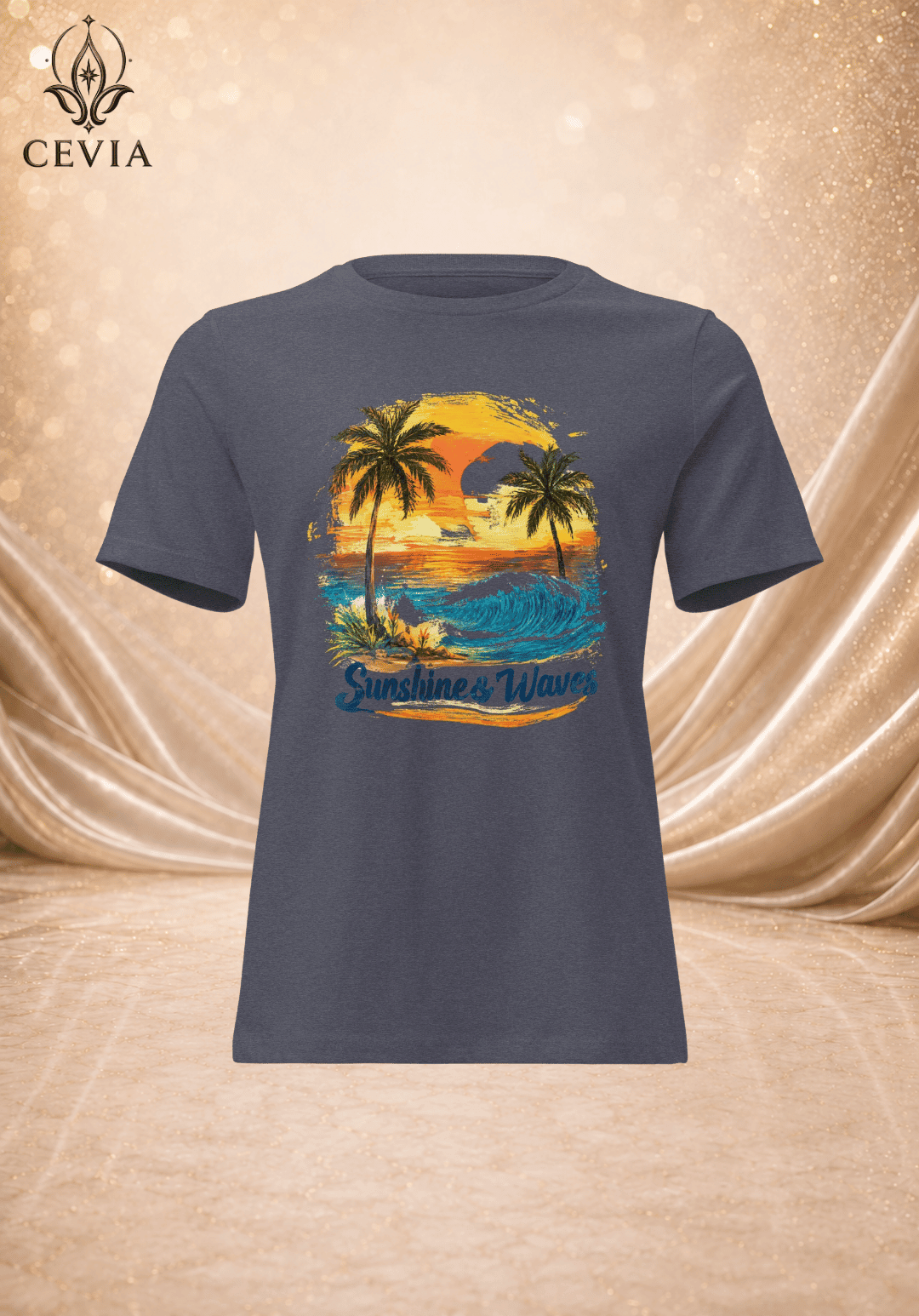 The Sunshine & Waves Graphic Tee - CEVIA