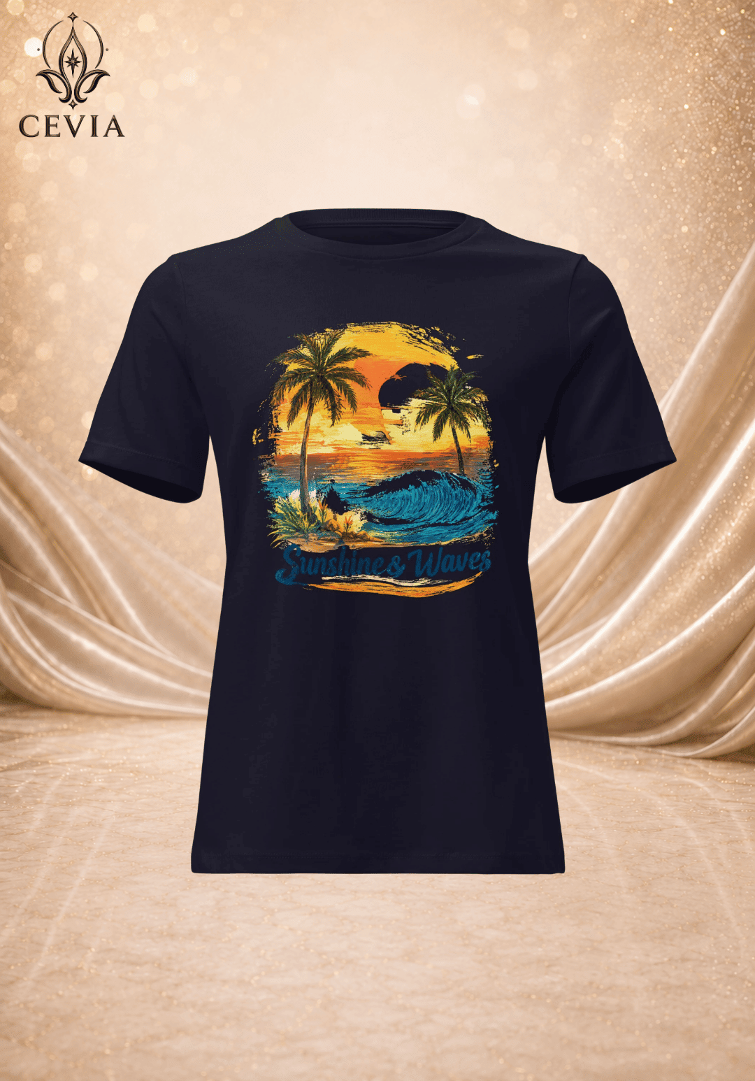 The Sunshine & Waves Graphic Tee - CEVIA