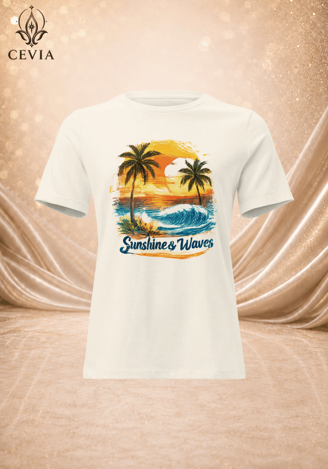 The Sunshine & Waves Graphic Tee - CEVIA