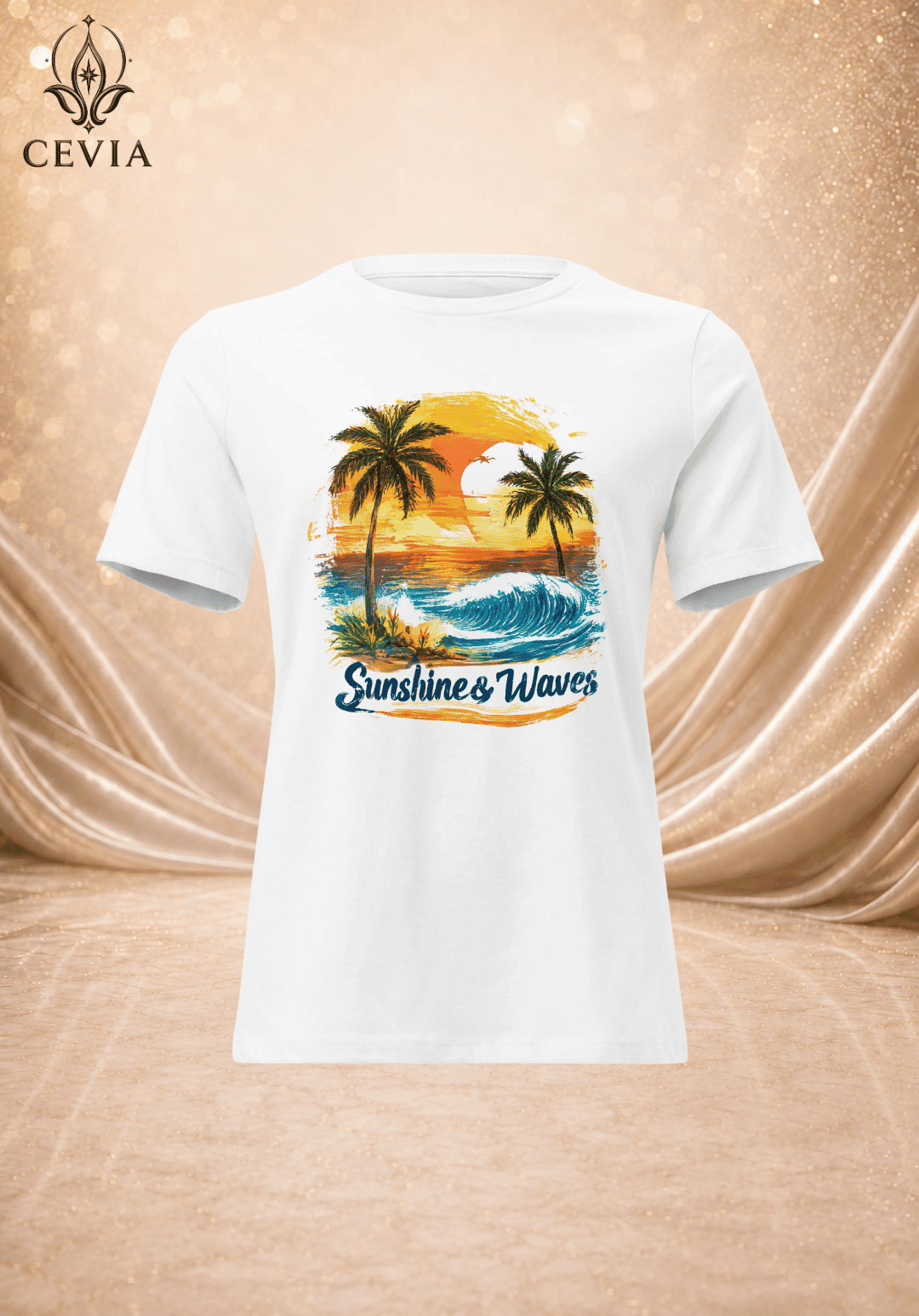 The Sunshine & Waves Graphic Tee - CEVIA