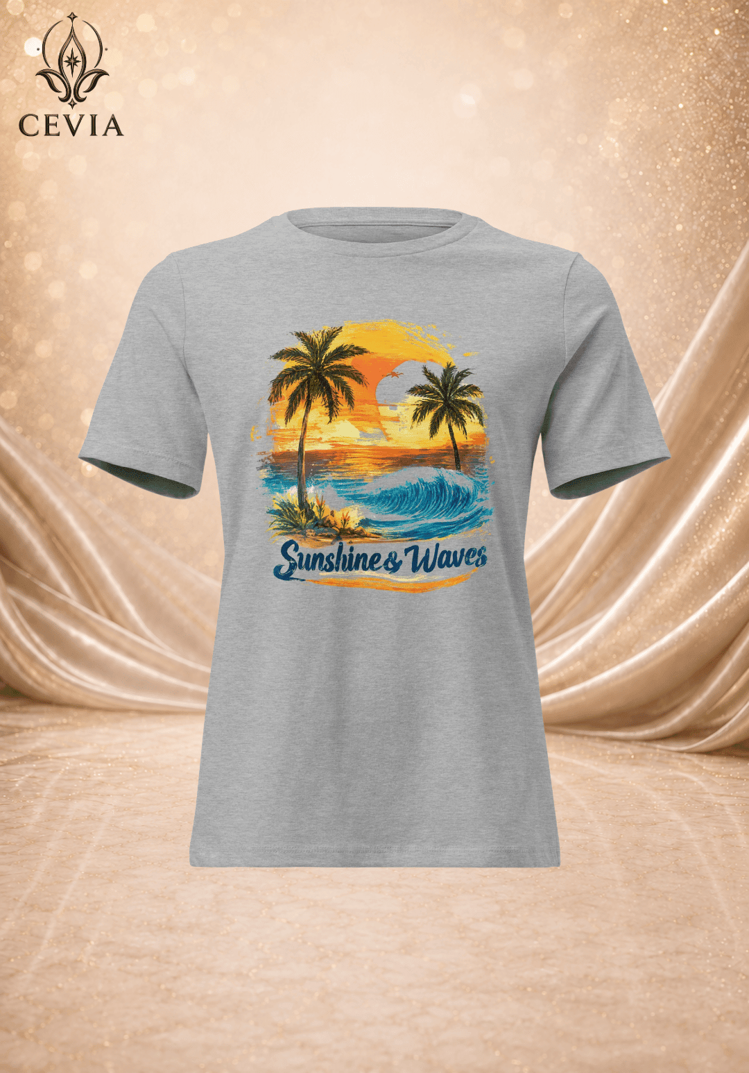 The Sunshine & Waves Graphic Tee - CEVIA