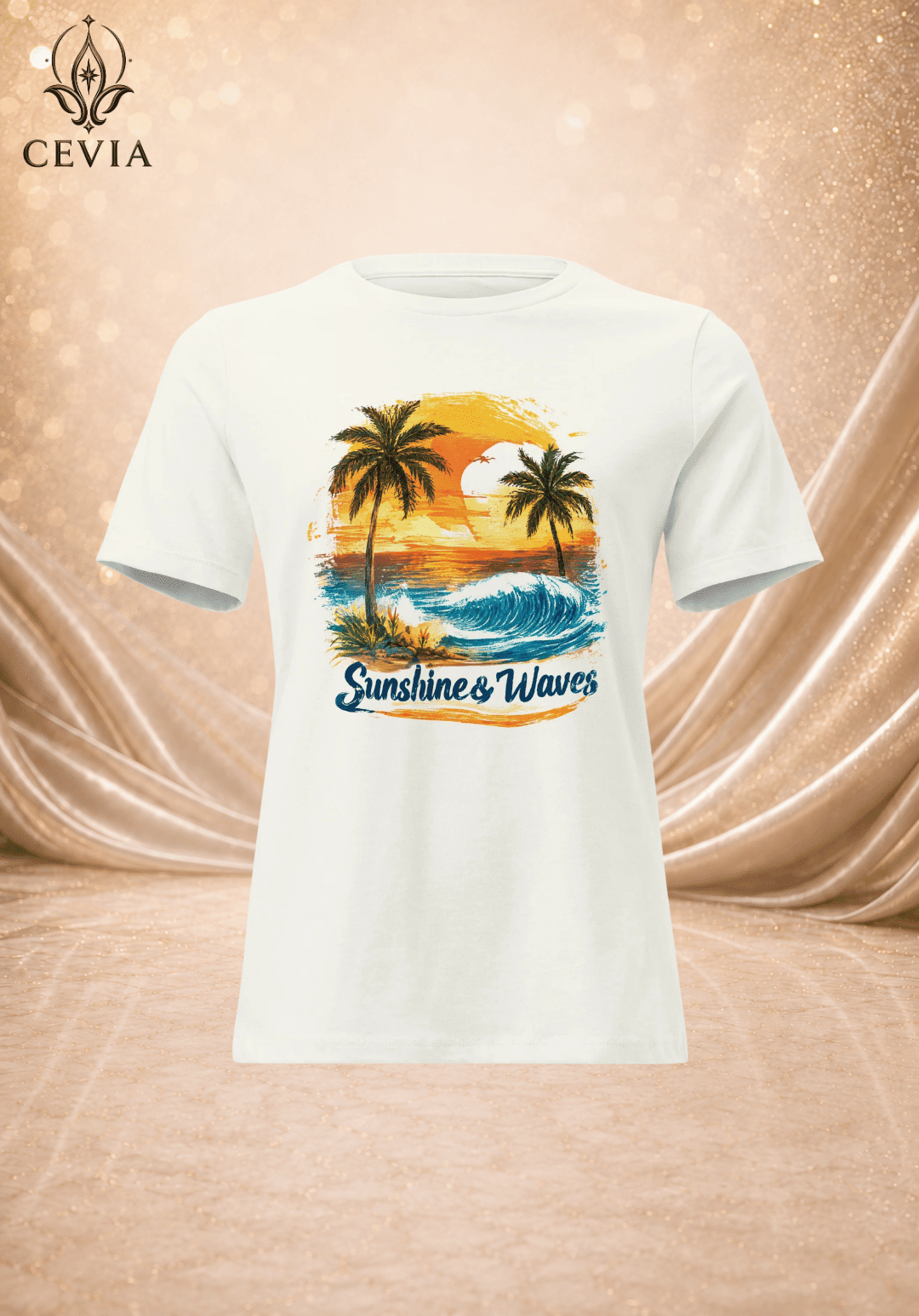 The Sunshine & Waves Graphic Tee - CEVIA