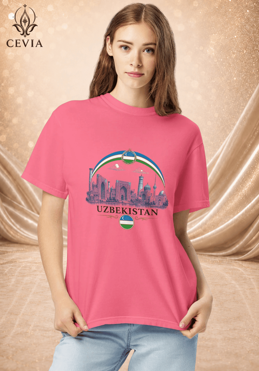 The Uzbekistan Supporter Graphic Tee - CEVIA