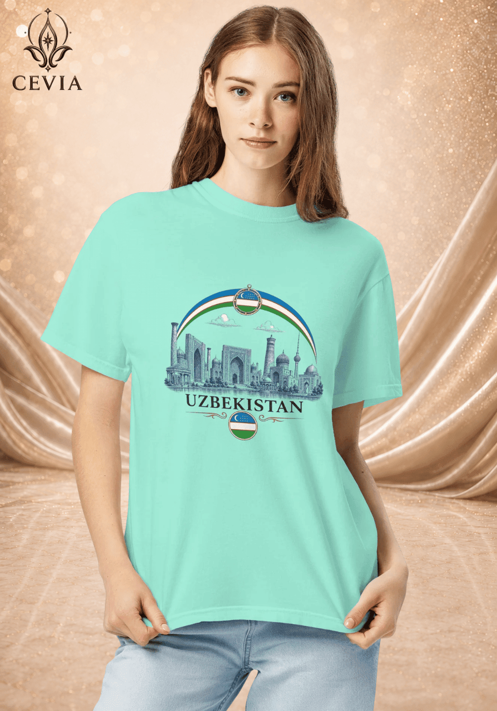 The Uzbekistan Supporter Graphic Tee - CEVIA