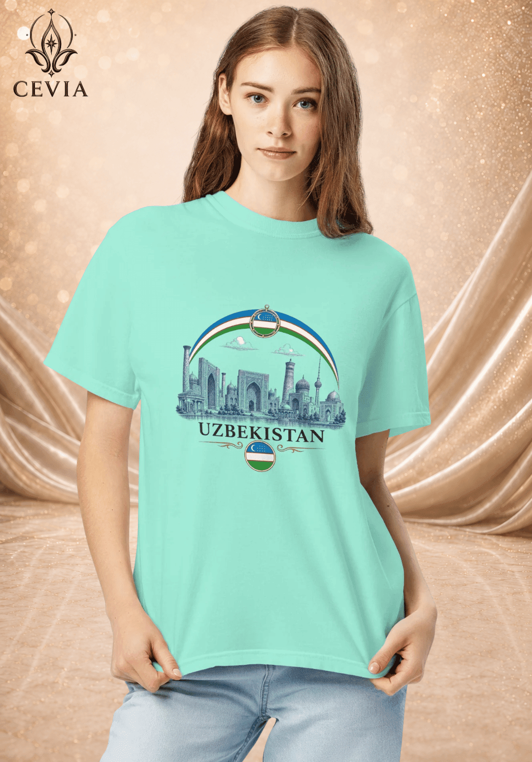 The Uzbekistan Supporter Graphic Tee - CEVIA