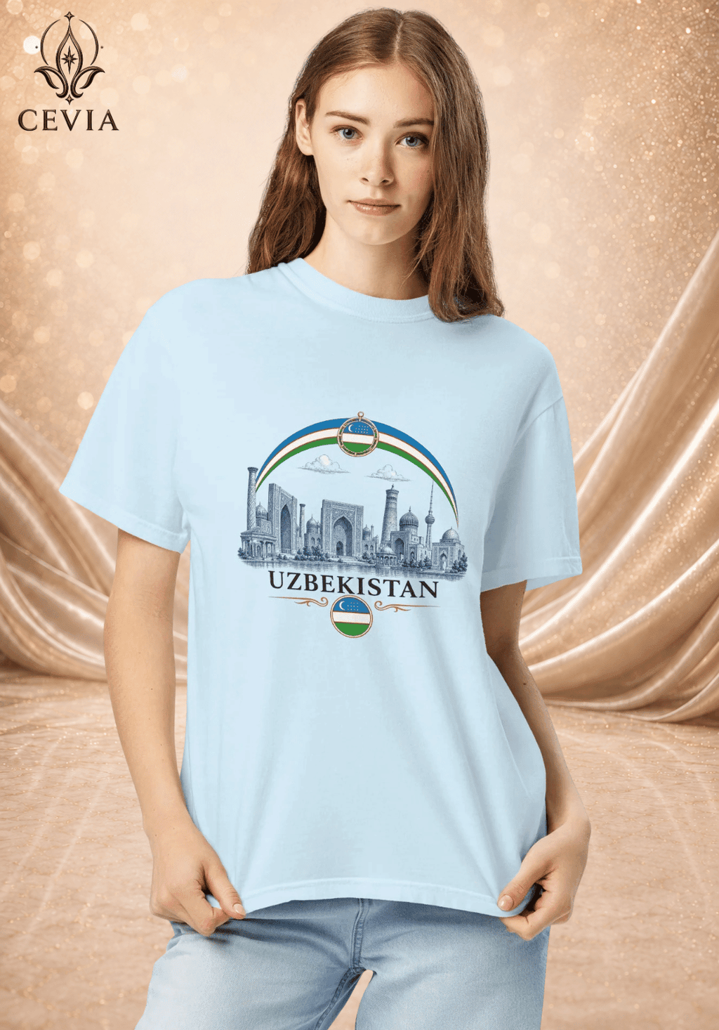 The Uzbekistan Supporter Graphic Tee - CEVIA