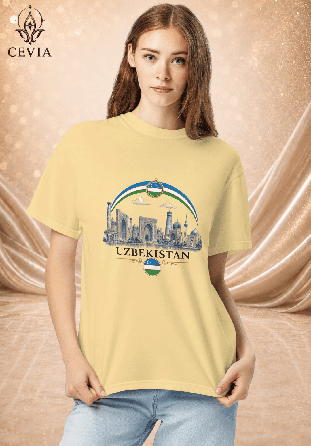 The Uzbekistan Supporter Graphic Tee - CEVIA